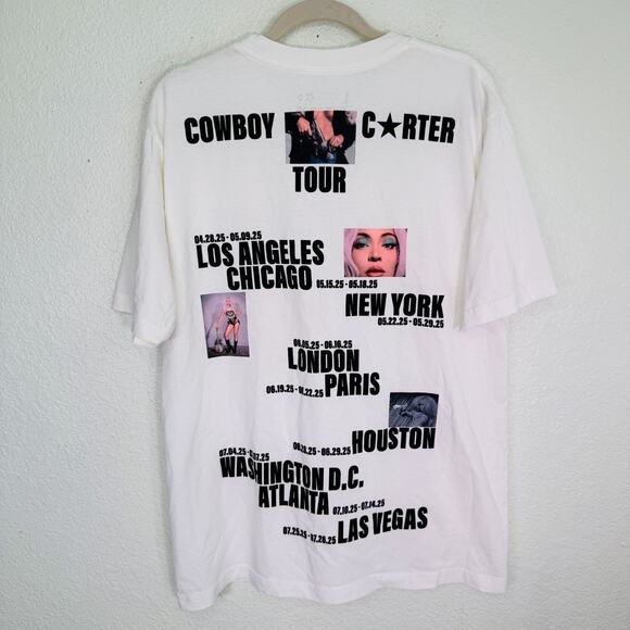 Beyonce Other - Beyonce Cowboy Carter Tour Shirt Large CCT 2025 Merch City Crewneck Tee Tshirt